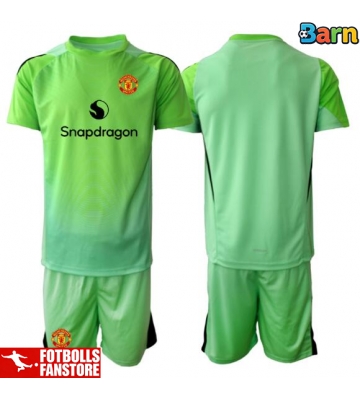 Manchester United Målvakt Tredje Tröja Barn 2025-26 Kortärmad (+ Korta byxor)